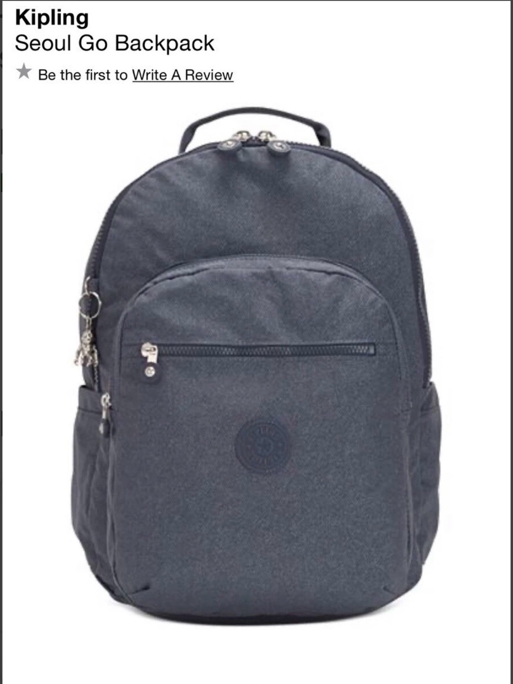 Kipling Seoul Go Backpack - Charcoal Gray